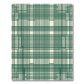 Dark Green White Intersecting Grid Rug