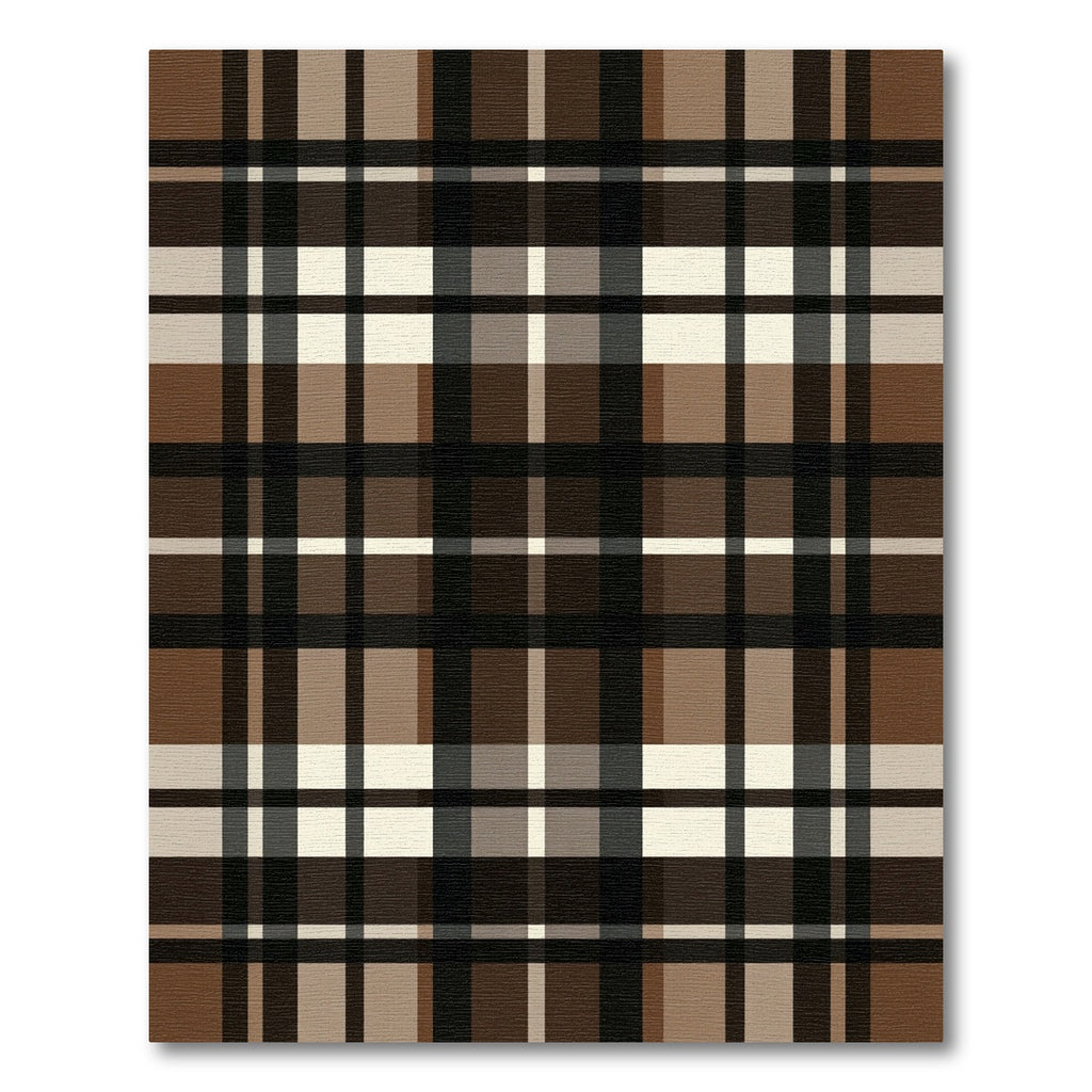 Classic Brown and Cream Tartan Plaid Rug