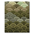 Earthy Tones Scalloped Wave Rug