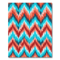 Crimson Teal Jagged Stripe Rug