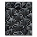 Black Fan Art Deco Drapery Rug