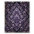 Elegant Orchid Purple Victorian Damask Rug