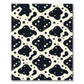 Abstract Black and Cream Spotted Rug