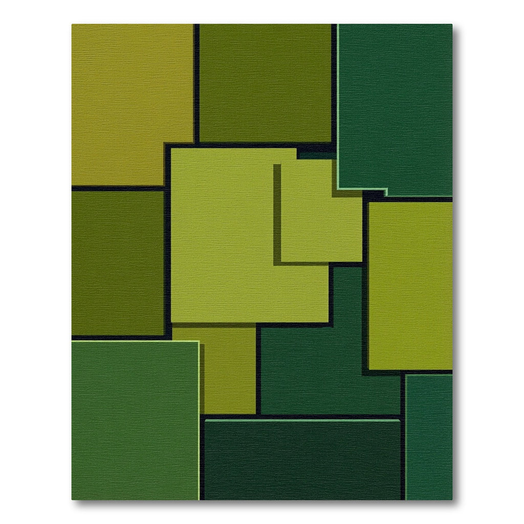 Emerald Green Geometric Overlay Rug