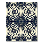 Midnight Navy Starburst Geometric Rug