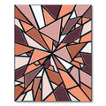Terra Cotta Fragmented Abstract Geometric Rug