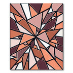Terra Cotta Fragmented Abstract Geometric Rug