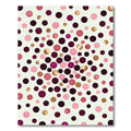 Pink Gold Deep Burgundy Polka Dots Rug