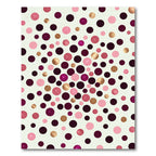Pink Gold Deep Burgundy Polka Dots Rug