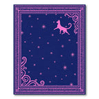 Pink Dog Starry Night Border Rug