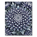 Frosty Indigo Floral Mandala Rug
