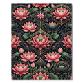 Pink Lotus Mandala Floral Gold Accent Rug