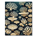 Golden Coral Reef Underwater Scene Rug