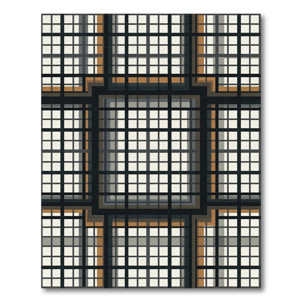 Geometric Grid Illusion Rug