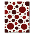 Deep Crimson Polka Dot Cluster Rug