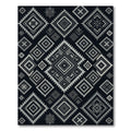 Monochromatic Diamond Ethnic Geometric Rug