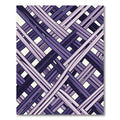 Contemporary Purple Intersecting Diagonal Grid Rug
