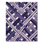 Contemporary Purple Intersecting Diagonal Grid Rug