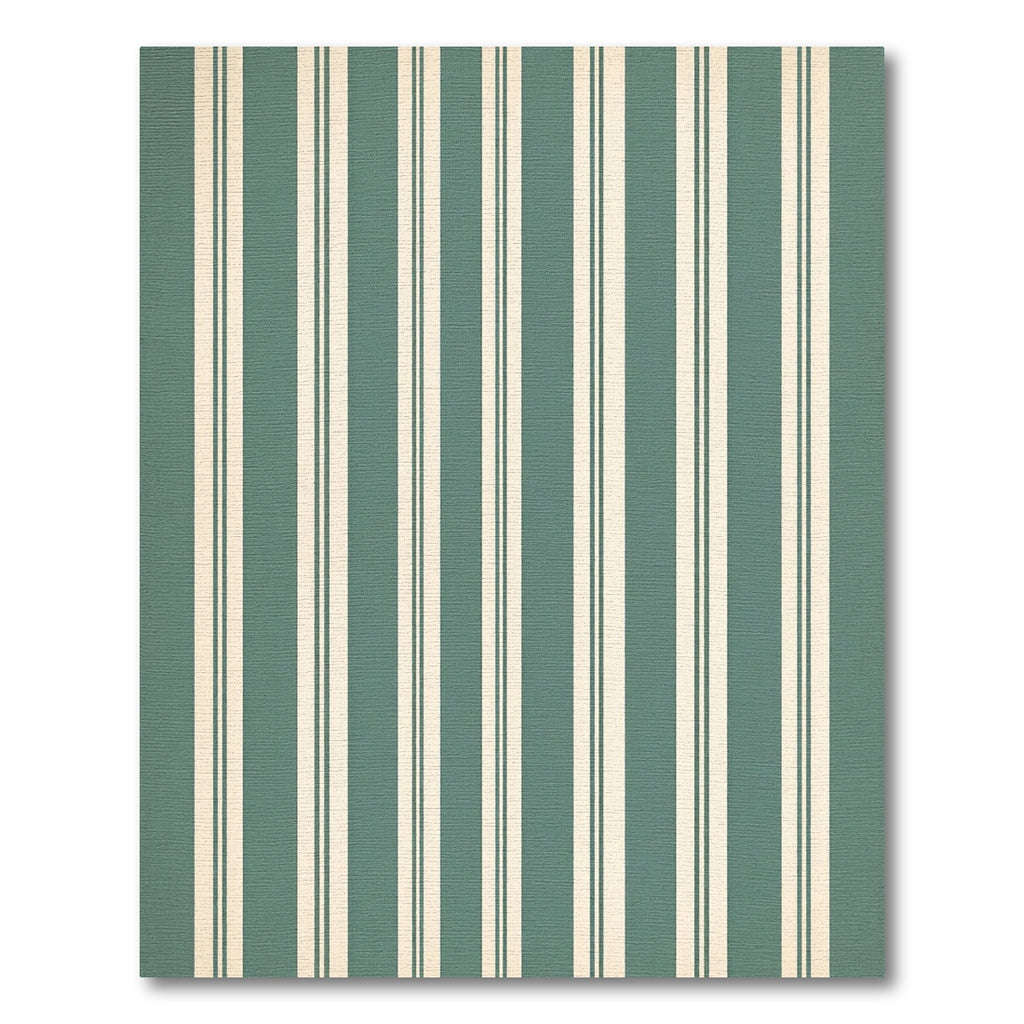 Classic Teal Cream Stripe Rug