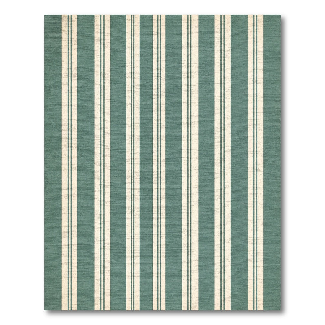 Classic Teal Cream Stripe Rug