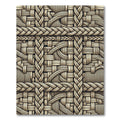 Golden Woven Interlocking Braid Rug