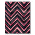 Bold Mauve and Charcoal Chevron Zigzag Rug