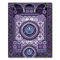 Lavish Purple Rose Grape Fountain Mosaic Rug
