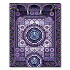 Lavish Purple Rose Grape Fountain Mosaic Rug