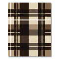 Modern Espresso and Cream Plaid Rug