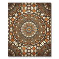 Orange Terracotta Geometric Mosaic Rug