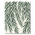 Deep Green Willow Leaf Cascade Rug