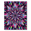 Vibrant Iridescent Prism Geometric Star Rug
