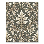Antique Ivory Floral Scroll Work Rug