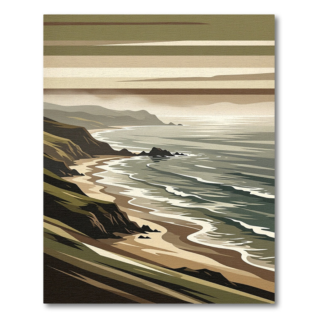Coastal Landscape Abstract Coastal Vista Rug