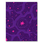 Deep Purple Starry Galaxy Swirl Rug