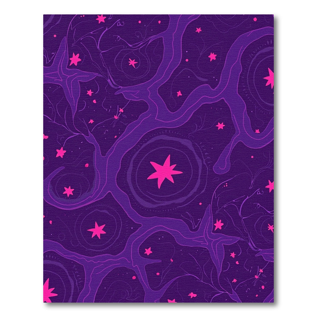 Deep Purple Starry Galaxy Swirl Rug