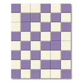 3D Lavender Cream Checkerboard Squares Rug