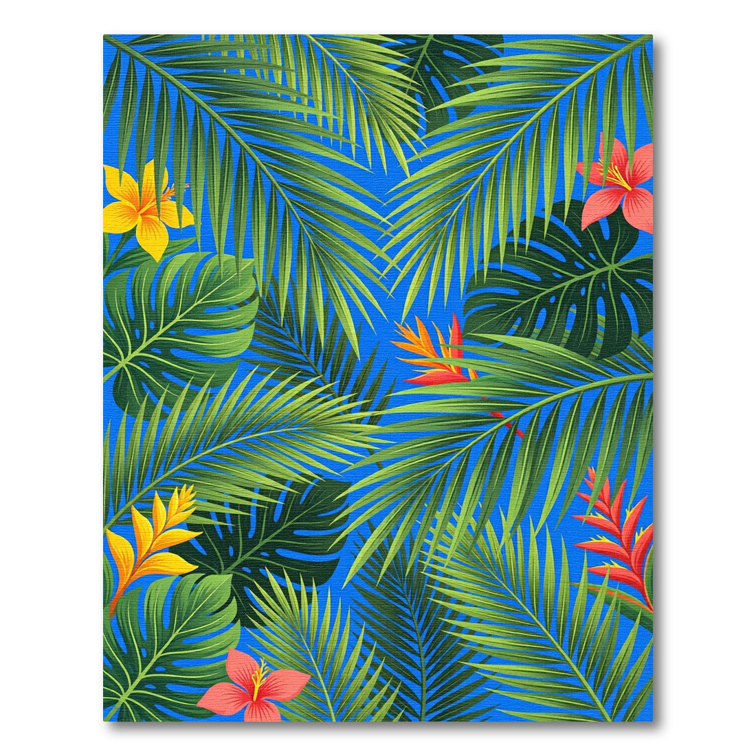 Vibrant Tropical Foliage Botanical Garden Rug