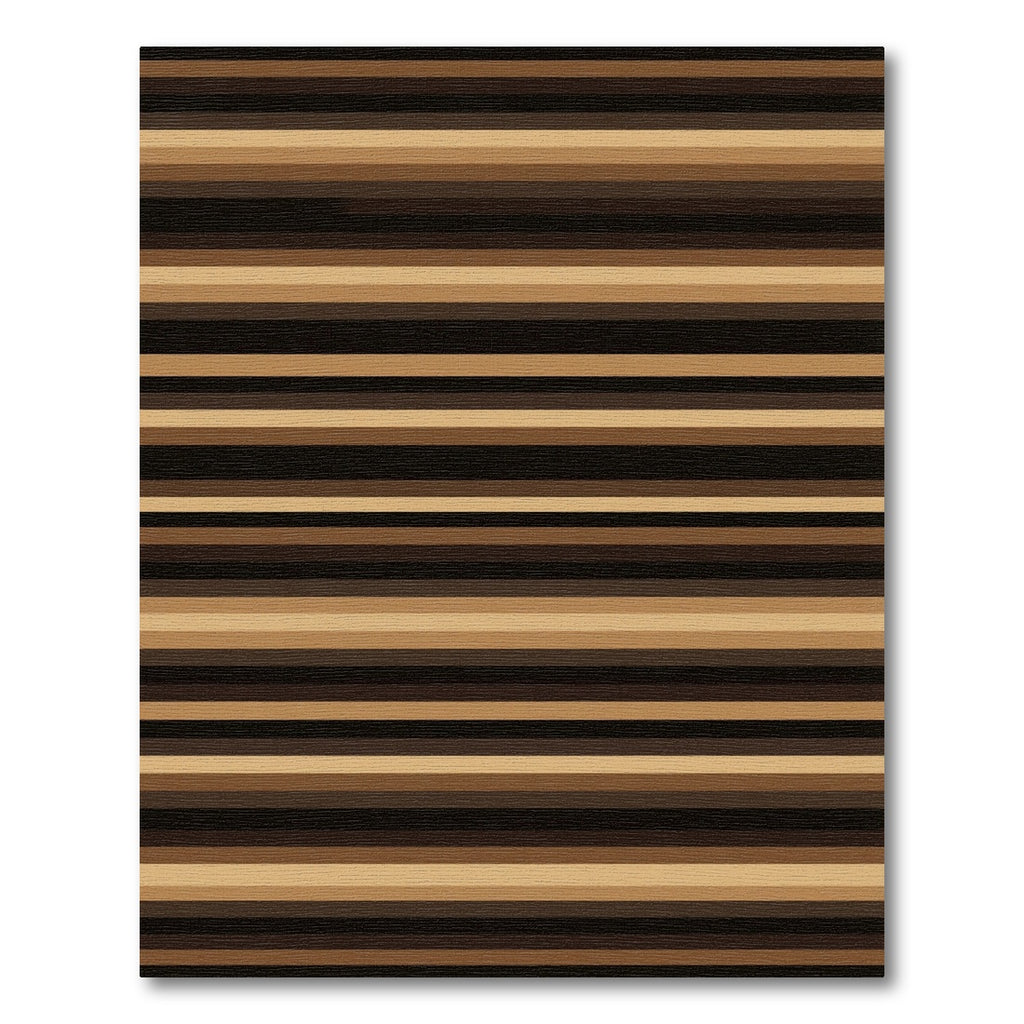 Rich Umber Horizontal Bar Visual Rug