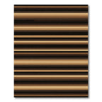 Rich Umber Horizontal Bar Visual Rug