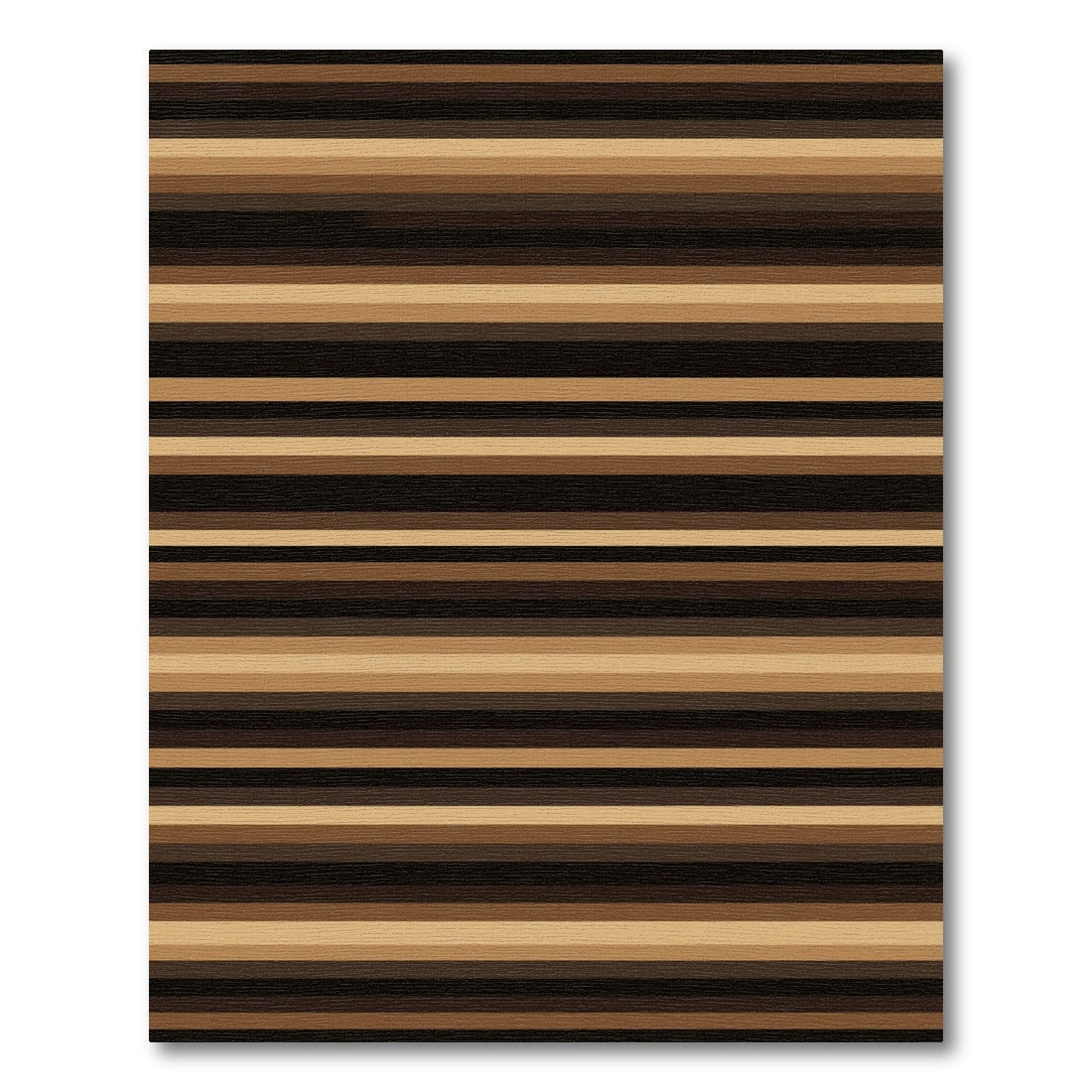 Rich Umber Horizontal Bar Visual Rug