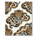 Earthy Leopard Swirl Abstract Art Rug