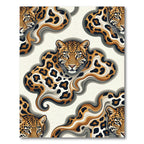 Earthy Leopard Swirl Abstract Art Rug