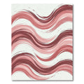 Abstract Mauve Wavy Horizontal Stripe Rug