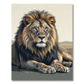 Majestic Golden Lion Portrait Rug