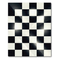 Bold Black White Checkered Surface Rug