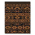Bold Orange And Black Geometric Tribal Rug