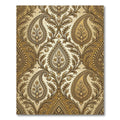 Gold Paisley Floral Damask Rug