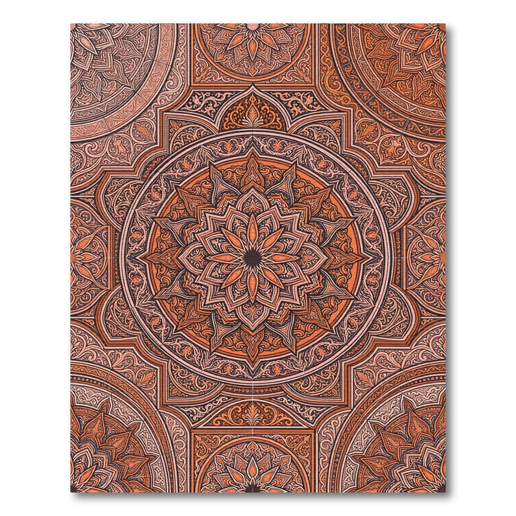 Burnt Orange Intricate Mandala Rug