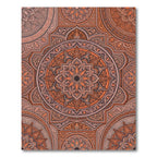 Burnt Orange Intricate Mandala Rug